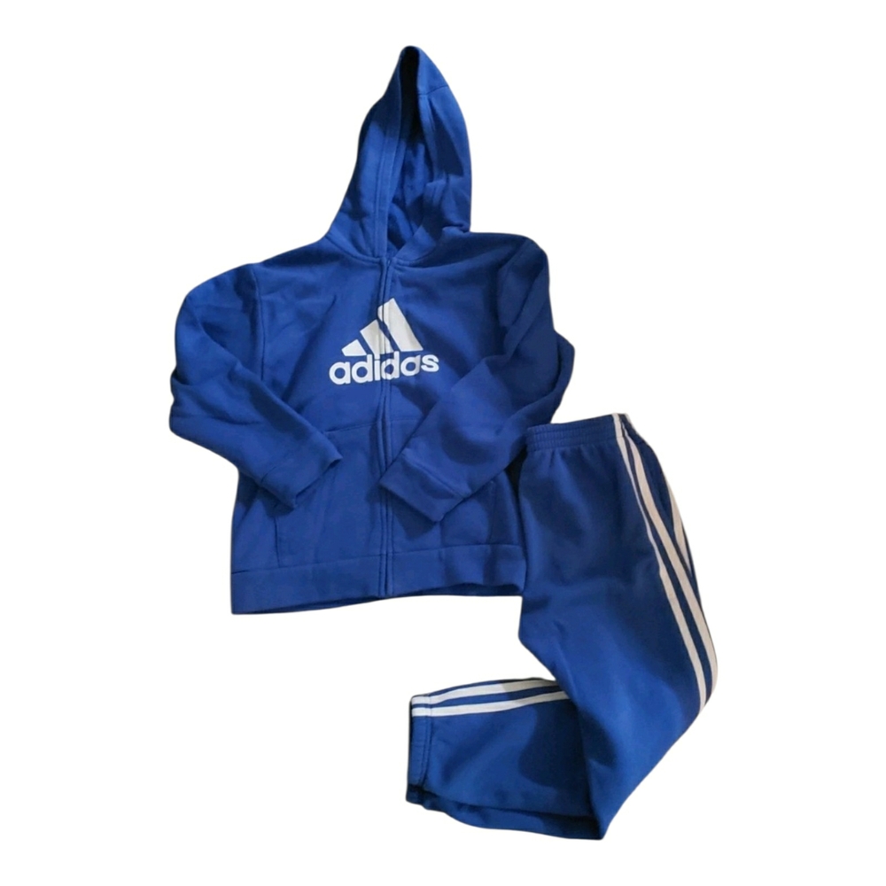 Adidas Royal Blue Hoodie and Pants Set Size 7